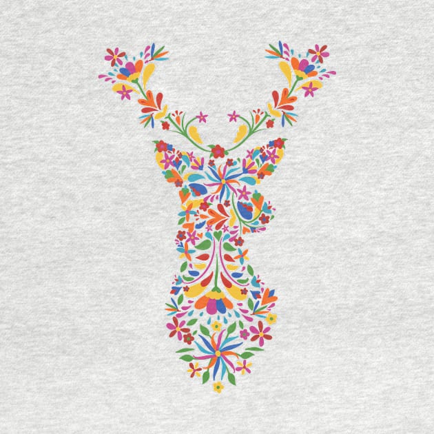 floral animal deer cute cartoon design by Midoart